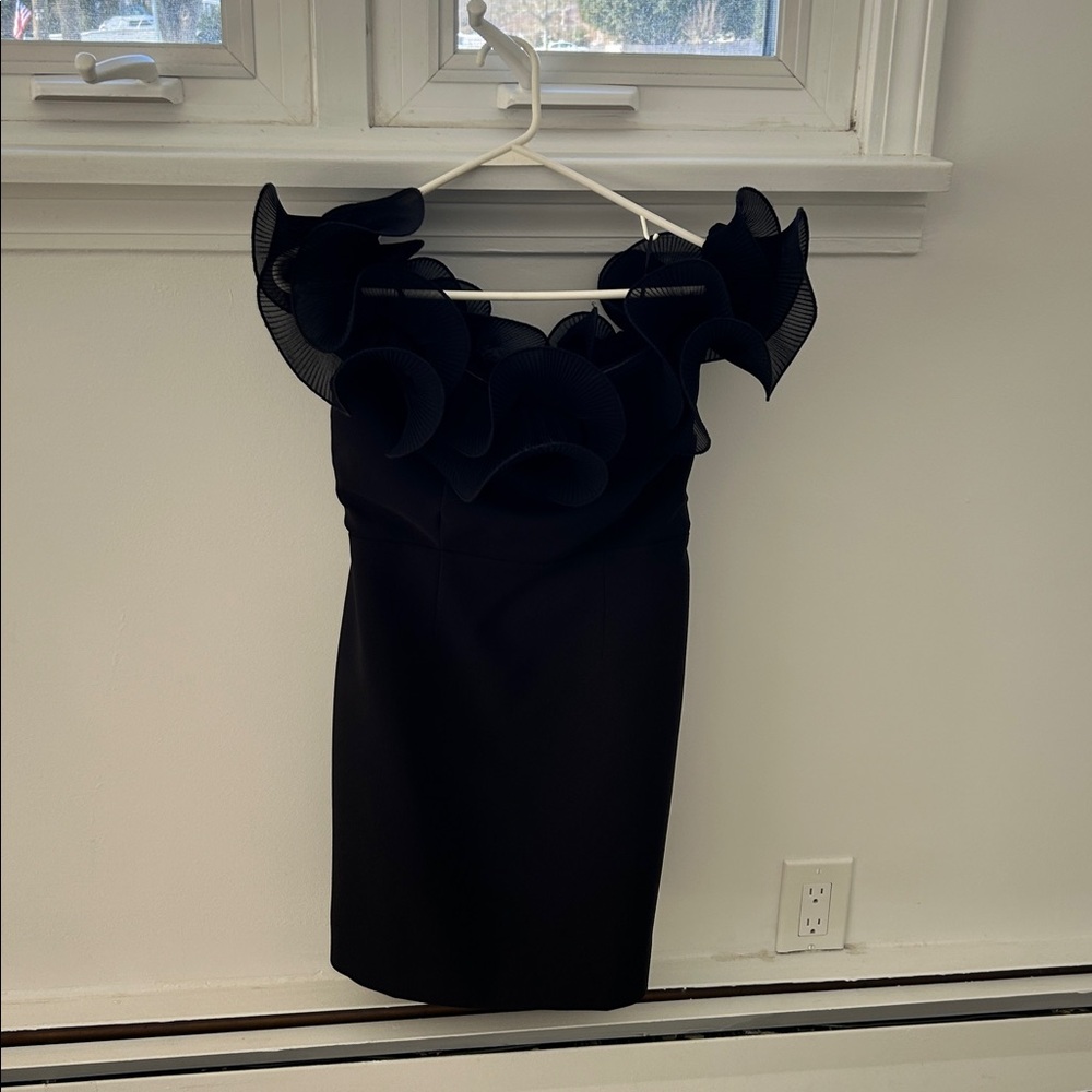 Milly Black Ruffle Dress